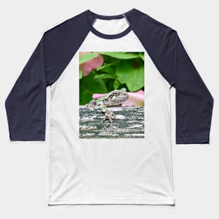 Grey Tree Frog Hangin' Baseball T-Shirt